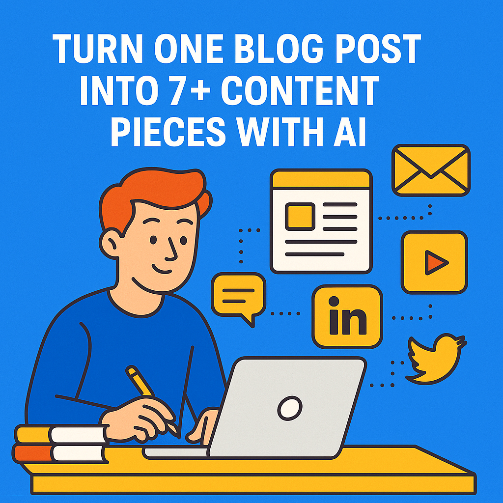 How to Turn One Blog Post Into 7+ Pieces of Content With AI (Fast)